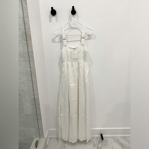 DISSH SPENCER WHITE LINEN MIDI DRESS size 6 BNWT - Picture 2 of 4